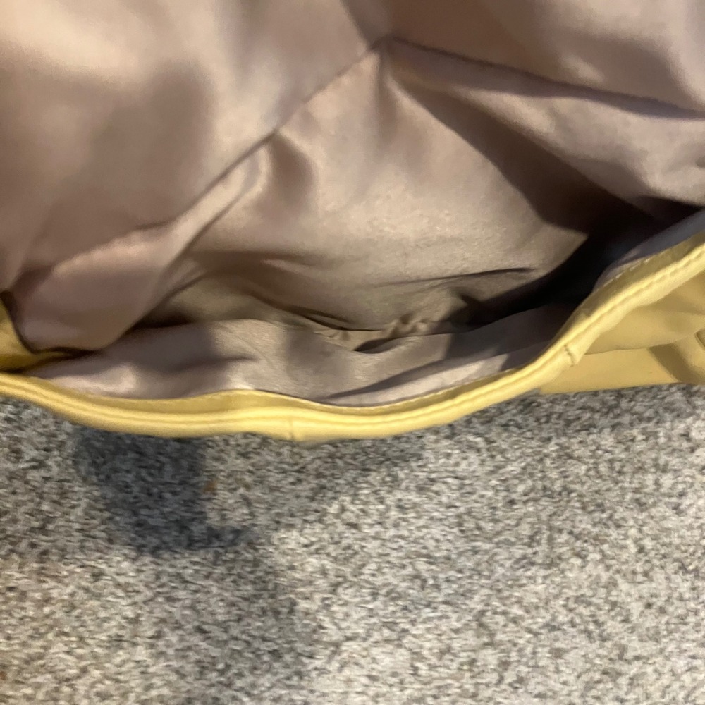 Coach Kristin Yellow Leather Hobo Shoulder Bag 16808 Silver Hardware Slouchy Y2K - Picture 10 of 14